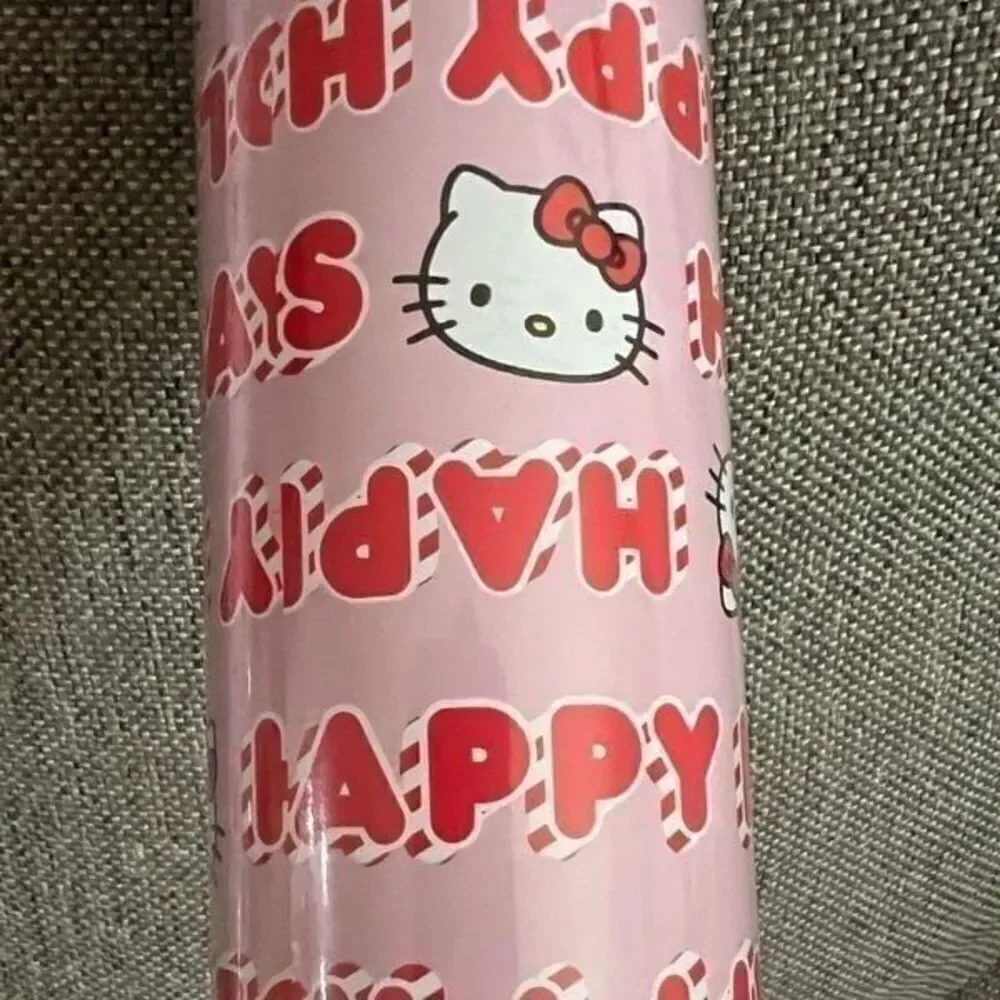 Hello Kitty Happy Holidays Pink Wrapping Paper-Set of 2